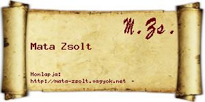 Mata Zsolt névjegykártya